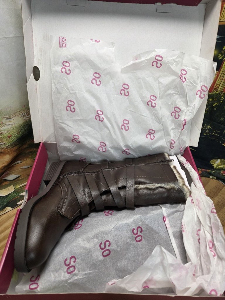 Womens Boots Kohls So Grass Size 8 Wrap Zipper Faux Fur Memory Foam Buckles Nib — image 2 of 8